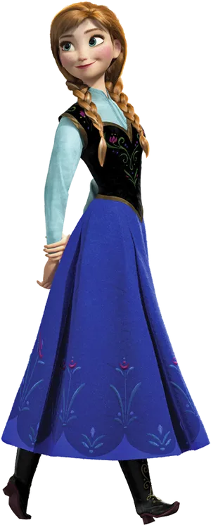 Frozen Anna Character Pose PNG image