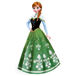 Frozen Anna Green Dress PNG 06282024 PNG