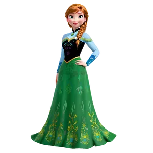 Frozen Anna Green Dress PNG 06282024 PNG