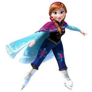 Frozen Anna Ice Skating PNG 06282024 PNG