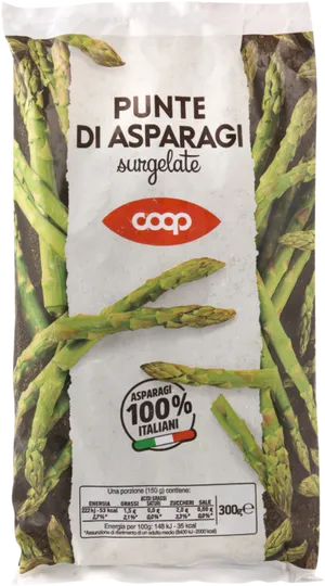 Frozen Asparagus Tips Package PNG image