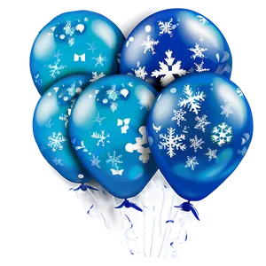 Frozen Blue Balloons PNG 2