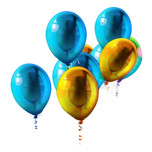 Frozen Blue Balloons PNG 92