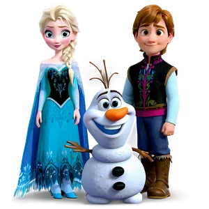 Frozen Character Group Shot PNG 06272024 PNG