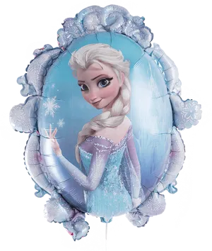 Frozen Elsa Balloon Design PNG