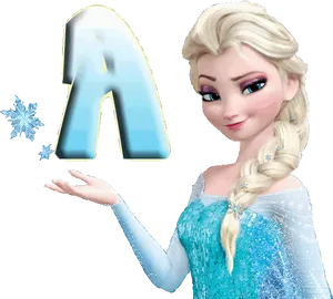 Frozen Elsa Magic Letter A PNG