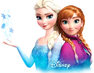 Frozen Elsaand Anna Magic Snowflakes PNG image