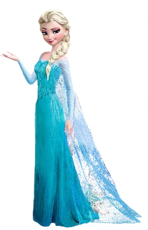 Frozen Elsain Ice Queen Gown PNG