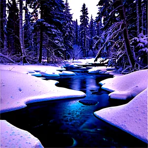 Frozen Forest River PNG 81 PNG