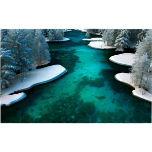 Frozen Forest River PNG Yww31 PNG