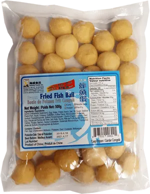 Frozen Fried Fish Balls Package PNG