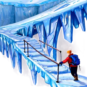 Frozen Glacier Walkway Png 39 PNG image