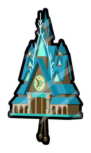 Frozen Inspired Cuckoo Clock Graphic PNG