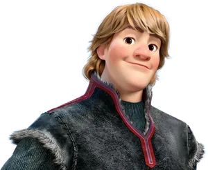 Frozen Kristoff Smiling Portrait PNG image