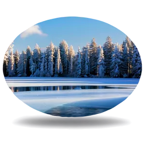 Frozen Lake Scenery Png 3 PNG image