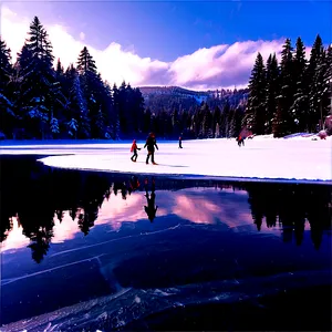 Frozen Lake Skating PNG Sms PNG