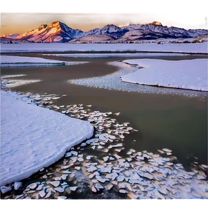Frozen Lake Under Snow Png Ols40 PNG image