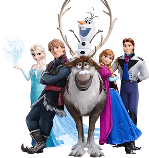 Frozen Main Characters Pose PNG image