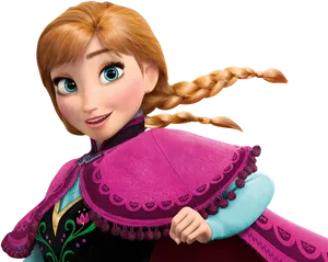 Frozen Princess Anna Smiling PNG