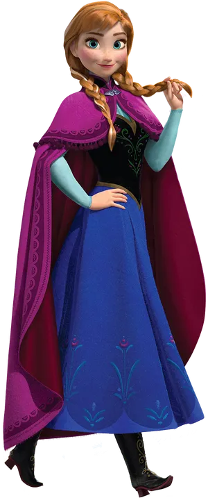 Frozen Princessin Traditional Dress PNG image