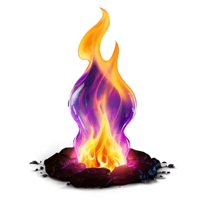 Frozen Purple Flame PNG Bde