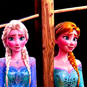 Frozen Sisters Elsa And Anna Png Qqa92 PNG image