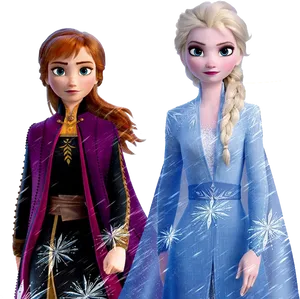 Frozen Sisters Elsaand Anna PNG image