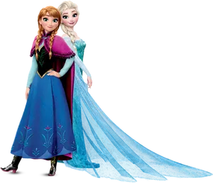 Frozen Sisters Elsaand Anna PNG image