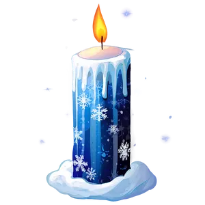 Frozen Snow Christmas Candles Png Apo PNG image