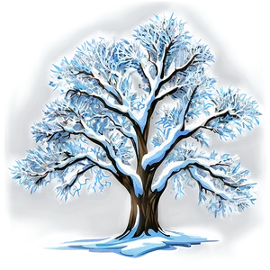 Frozen Snow Trees Png 06292024 PNG image