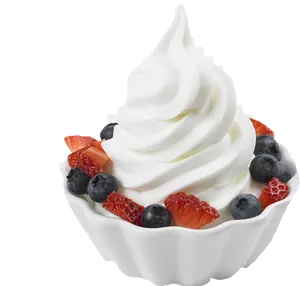 Frozen Yogurt With Fresh Berries PNG image