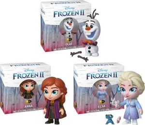 Frozen2 Figurines Anna Elsa Olaf PNG image