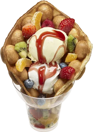 Fruit Waffle Ice Cream Dessert.png