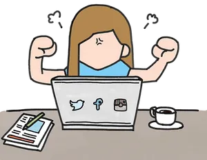 Frustrated Social Media User