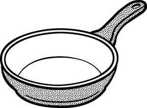 Frying Pan Blackand White Graphic PNG image