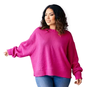 Fuchsia Pink Sweater PNG 06292024