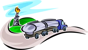 Fuel Tanker Truck Cartoon PNG image