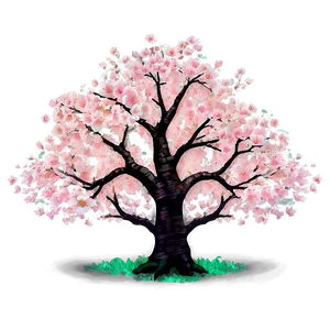 Full Bloom Cherry Blossom Tree PNG Udp