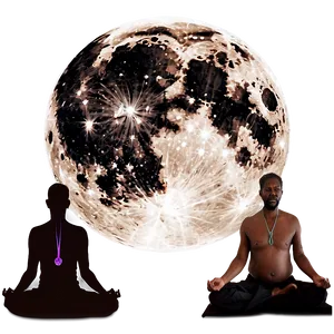 Full Moon Meditation Night Png 05232024 PNG image