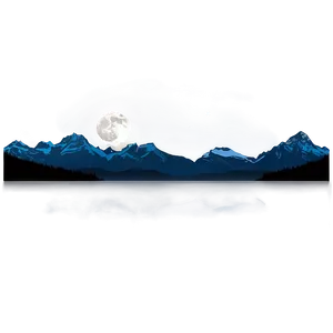 Full Moon Over Mountains Png 05242024 PNG image