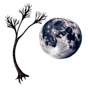 Full Moon Spooky Night PNG Lbv
