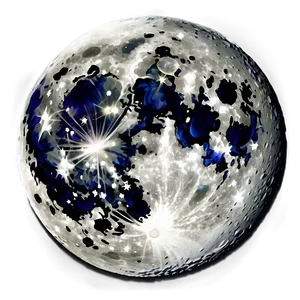 Full Moon Starry Background PNG Mqp30