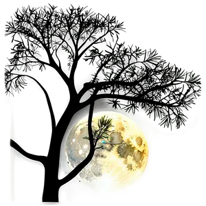 Full Moon Through Branches Png 34 PNG image