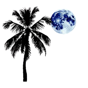 Full Moon Tropical Paradise PNG Ixx99 PNG
