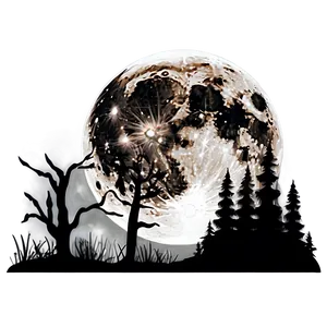 Full Moon Wildlife Scene PNG 05242024 PNG