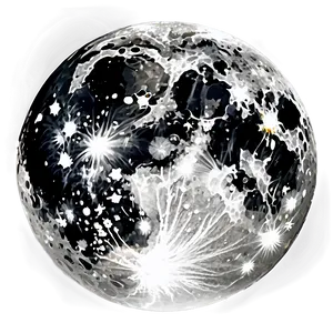 Full Moon Winter Night PNG Oop49