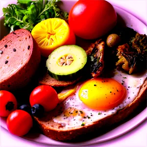 Full Veggie Breakfast Png Bne PNG image