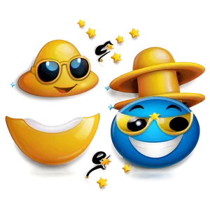 Fun Blue Emojis Png Selection 06282024 PNG image