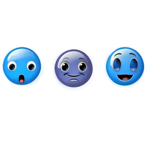 Fun Blue Emojis Png Selection Aau55 PNG image