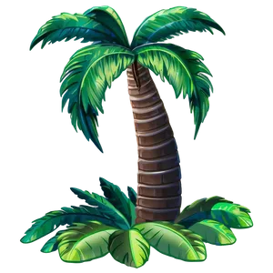 Fun Cartoon Palm Tree PNG 99